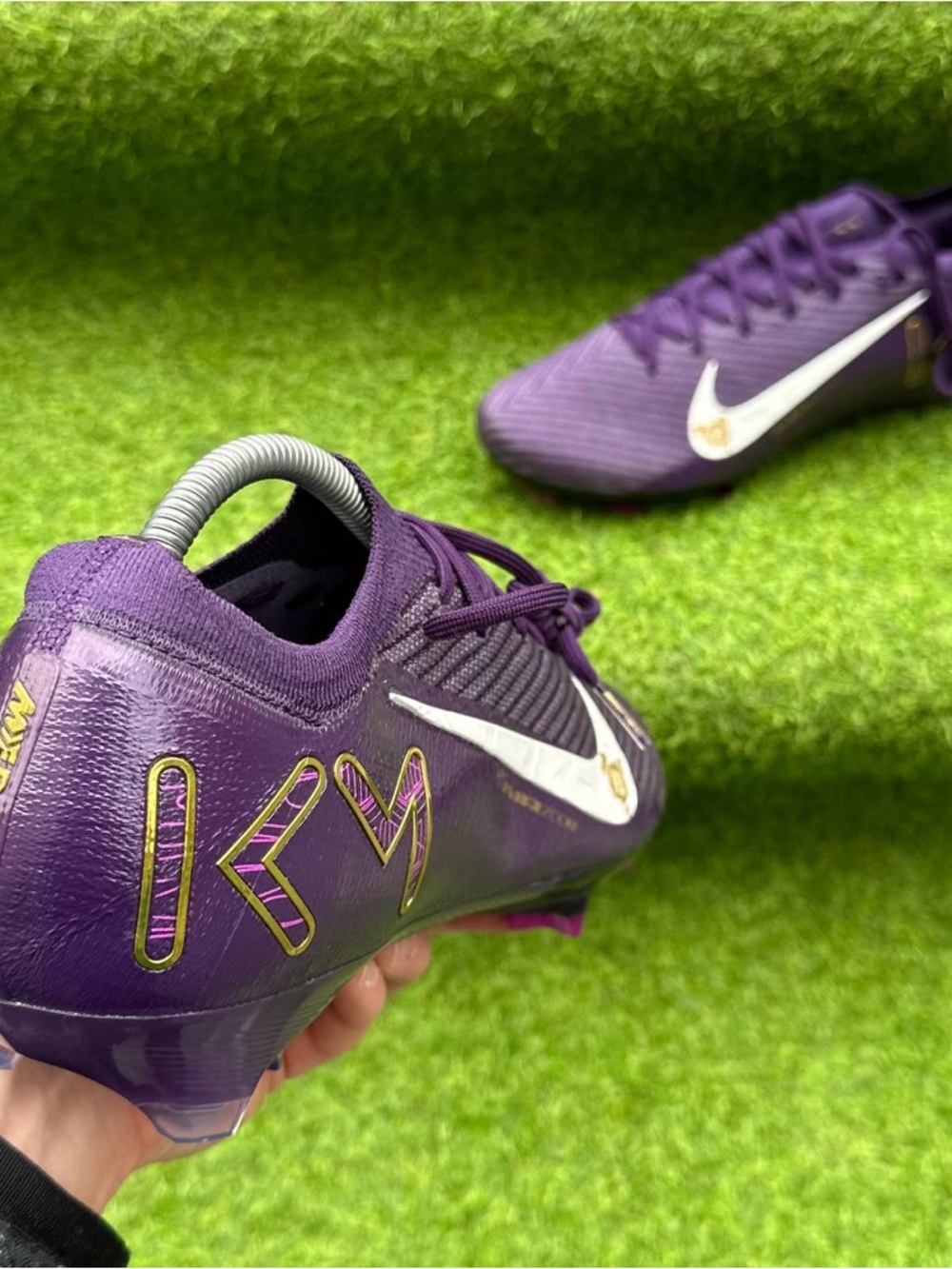 Nike Zoom Mercurial Vapor16EliteFG Kylian Mbappe Grand Purple Elite SoccerCleats - Picture 7 of 7